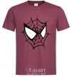 Men's T-Shirt Spider man mask burgundy фото