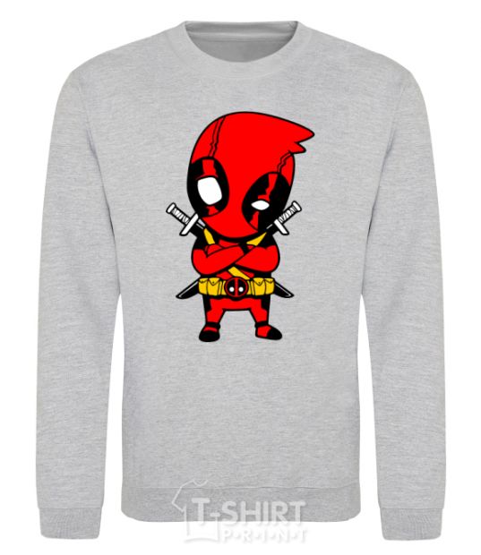 Sweatshirt Deadpool with swords sport-grey фото