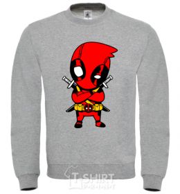 Sweatshirt Deadpool with swords sport-grey фото