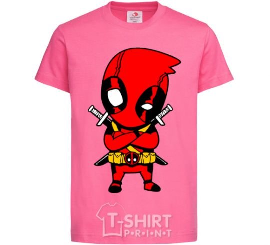 Kids T-shirt Deadpool with swords heliconia фото