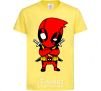 Kids T-shirt Deadpool with swords cornsilk фото
