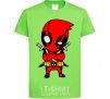 Kids T-shirt Deadpool with swords orchid-green фото