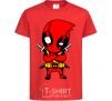 Kids T-shirt Deadpool with swords red фото