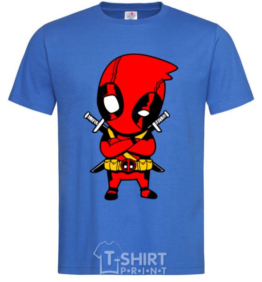Men's T-Shirt Deadpool with swords royal-blue фото