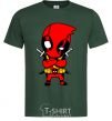 Men's T-Shirt Deadpool with swords bottle-green фото