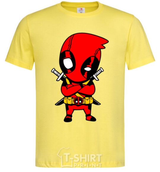 Men's T-Shirt Deadpool with swords cornsilk фото