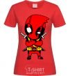 Women's T-shirt Deadpool with swords red фото