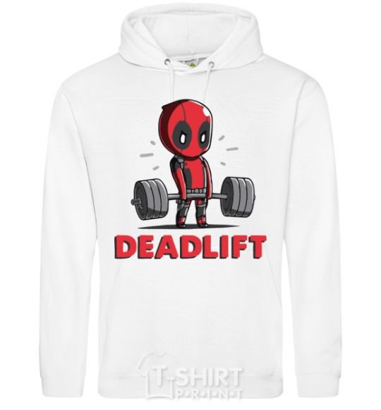 Мужская толстовка (худи) Deadlift Белый фото