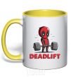 Чашка с цветной ручкой Deadlift Солнечно желтый фото