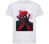 Kids T-shirt Deadpool grimaces White фото