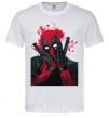 Men's T-Shirt Deadpool grimaces White фото