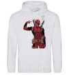 Men`s hoodie Deadpool's arm sport-grey фото