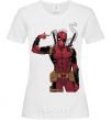 Women's T-shirt Deadpool's arm White фото
