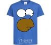 Kids T-shirt Homer's face royal-blue фото