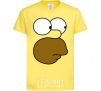 Kids T-shirt Homer's face cornsilk фото