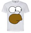 Men's T-Shirt Homer's face White фото