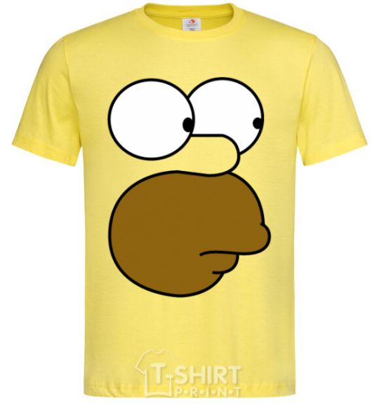 Men's T-Shirt Homer's face cornsilk фото