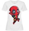 Women's T-shirt Happy deadpool White фото