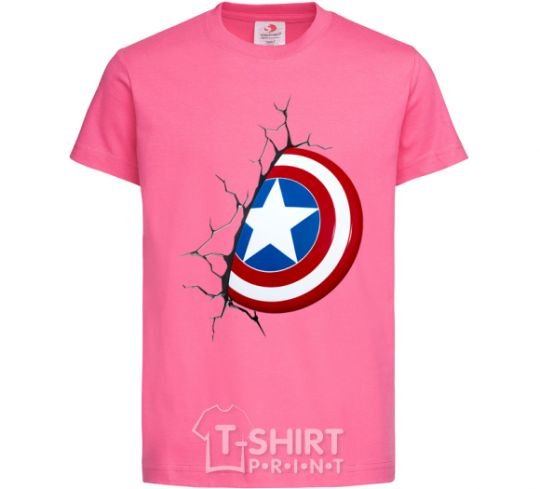 Kids T-shirt Captain America's shield heliconia фото