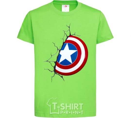 Kids T-shirt Captain America's shield orchid-green фото