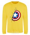 Sweatshirt Captain America's shield yellow фото