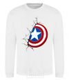 Sweatshirt Captain America's shield White фото