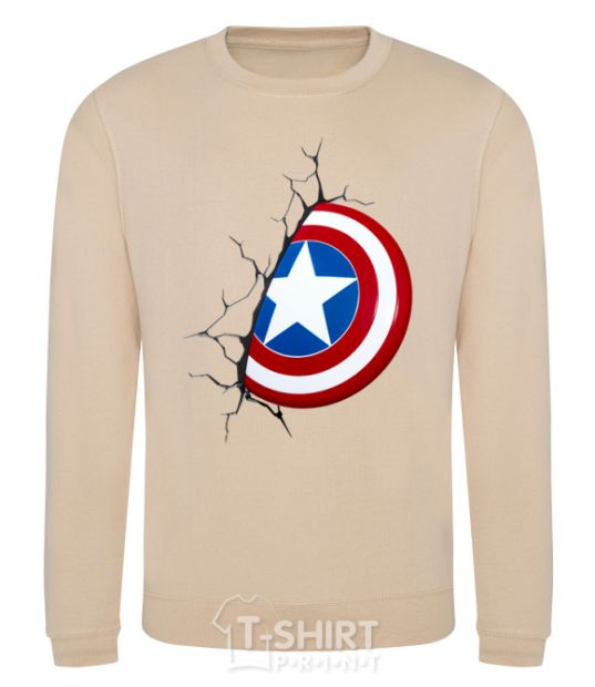 Sweatshirt Captain America's shield sand фото