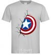 Men's T-Shirt Captain America's shield grey фото