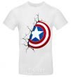 Men's T-Shirt Captain America's shield White фото