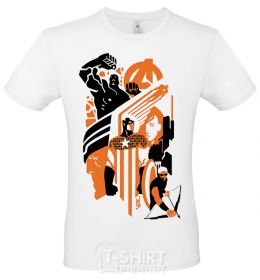 Men's T-Shirt Avengers orange black White фото