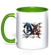 Mug with a colored handle Captain America Avengers kelly-green фото