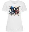 Women's T-shirt Captain America Avengers White фото
