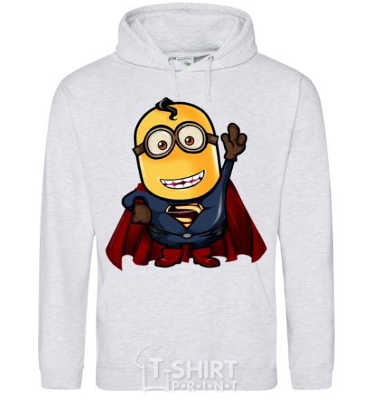 Men`s hoodie Super Minion sport-grey фото