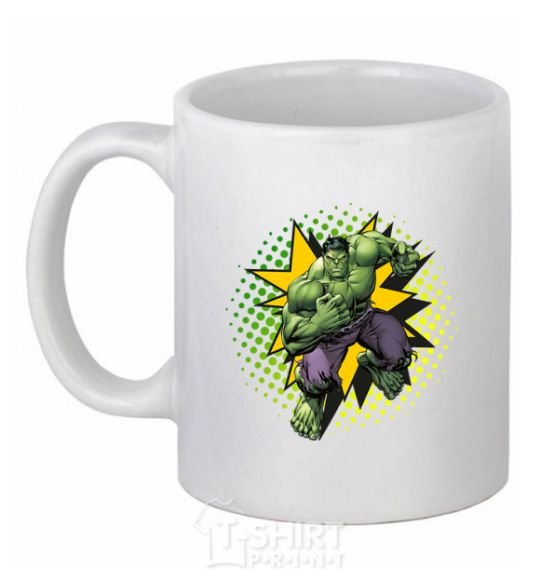 Ceramic mug Hulk explosion White фото