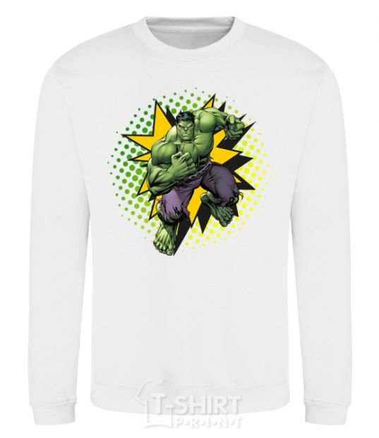 Sweatshirt Hulk explosion White фото