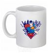 Ceramic mug Supermen comic White фото