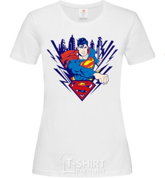 Women's T-shirt Supermen comic White фото