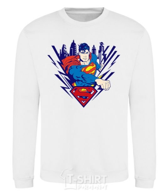 Sweatshirt Supermen comic White фото