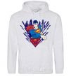 Men`s hoodie Supermen comic sport-grey фото