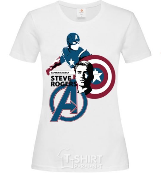 Женская футболка Steve Rogers Белый фото