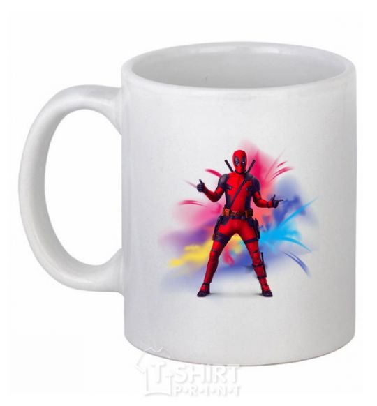 Ceramic mug Deadpool Explosion White фото