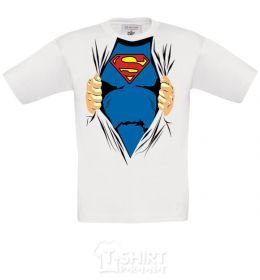 Kids T-shirt Superman shirt White фото