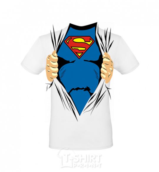 Men's T-Shirt Superman shirt White фото