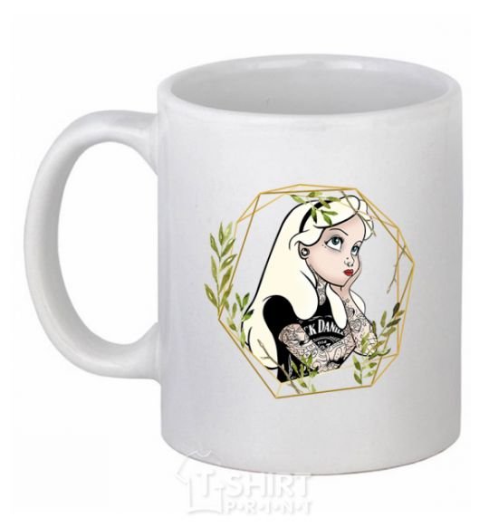 Ceramic mug Princess Jack Daniels White фото