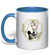 Mug with a colored handle Princess Jack Daniels royal-blue фото