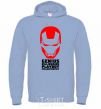 Men`s hoodie Genius billionaire playboy philantropist sky-blue фото