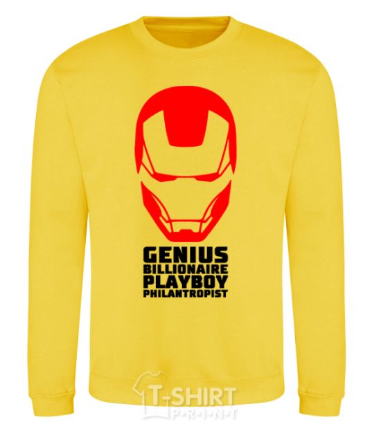 Sweatshirt Genius billionaire playboy philantropist yellow фото