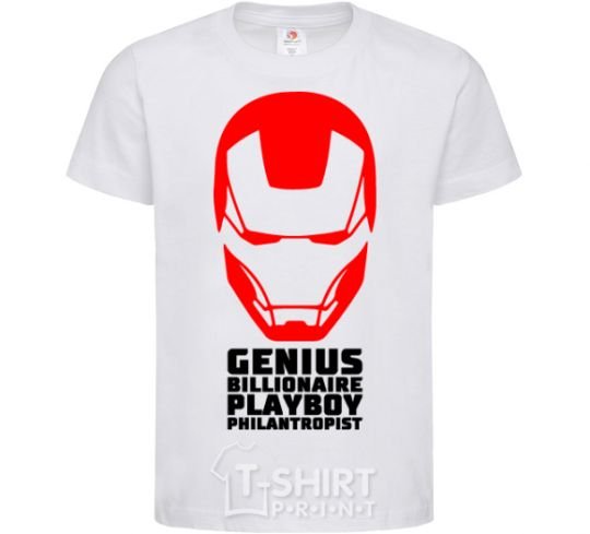 Детская футболка Genius billionaire playboy philantropist Белый фото