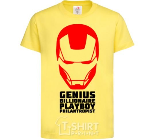 Kids T-shirt Genius billionaire playboy philantropist cornsilk фото