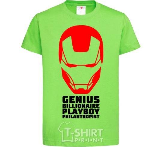 Детская футболка Genius billionaire playboy philantropist Лаймовый фото